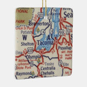 Tacoma WA Map Keramisch Ornament (Rechts)