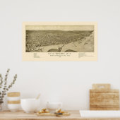 Tacoma, WA Panorama - 1885 Poster (Keuken)