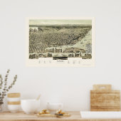 Tacoma, WA Panorama - 1890 Poster (Keuken)