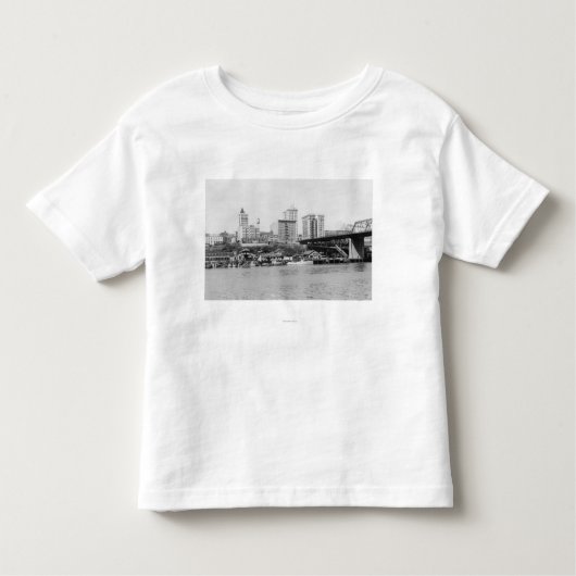 Tacoma, WA - Skyline Uitzicht van het centrum Kinder Shirts (Voorkant)