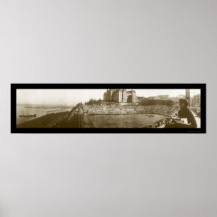 Tacoma WA Stadium Dag Foto 1913 Poster