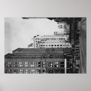 Tacoma, WA - Uitzicht van de binnenste hoofdstrate Poster