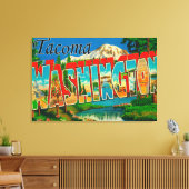 Tacoma, Washington - Grote Letter scènes 2 Canvas Afdruk (Insitu (Woonkamer))