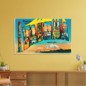 Tacoma, Washington - Grote lettertjes Canvas Afdruk (Insitu (Woonkamer))