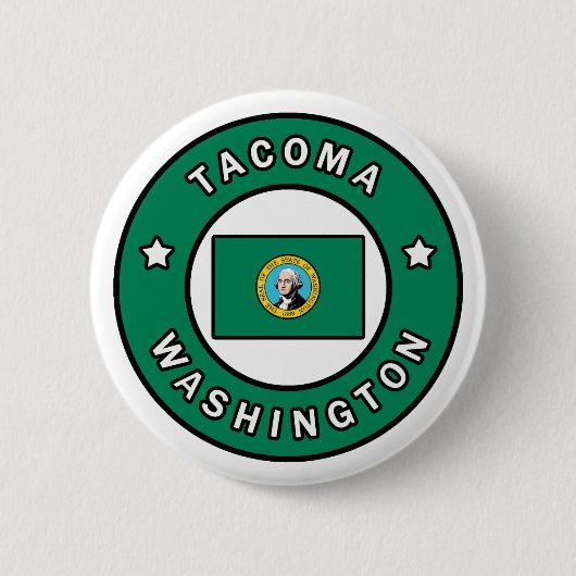 Tacoma Washington Ronde Button 5,7 Cm (Voorkant)