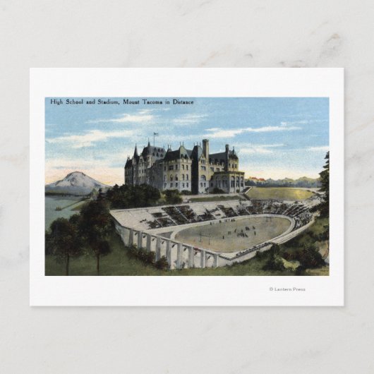 Tacoma, Washington - Uitzicht van de middelbare sc Briefkaart (Voorkant)