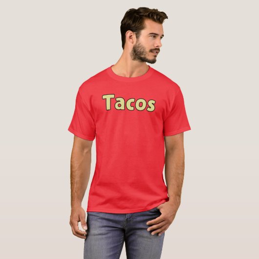 Tacos メンズベーシックダークTシャツ T-shirt (Voorkant volledig)