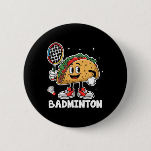 Tacos Badminton Taco Mexicaans eten Cinco de Mayo Ronde Button 5,7 Cm