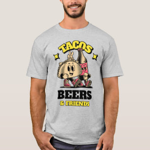 Taco's, bieren en vrienden t-shirt