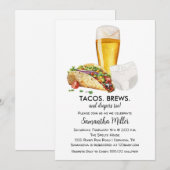 Tacos Brews and Diapers Baby shower Invitation (Devant / Derrière)