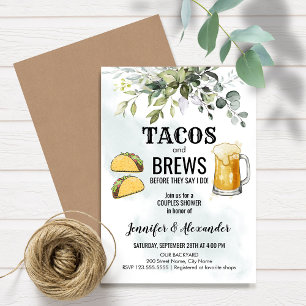 Tacos & Brews Couples Douche Invitation