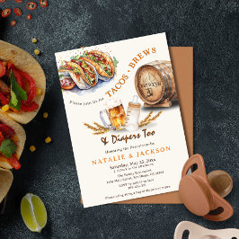 Tacos & Brews Luiers Casual Koppels Baby shower Kaart