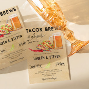 tacos brouwt luiers te Baby shower Kaart