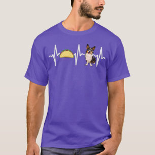 Tacos Cardigan Welsh Corgi Heartbeat Hondenliefheb T-shirt