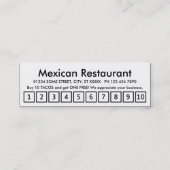 tacos. carte perforée de fidélité (Dos)