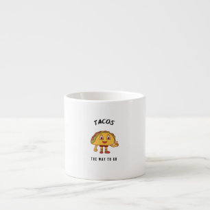 Tacos de weg om te gaan espresso kop