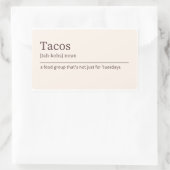 Tacos-definitie-sticker Rechthoekige Sticker (Tas)