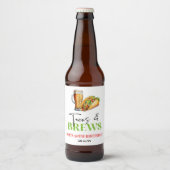 Tacos en brouwt Bier Glas Verjaardagsfeest Etiket (Voorkant)