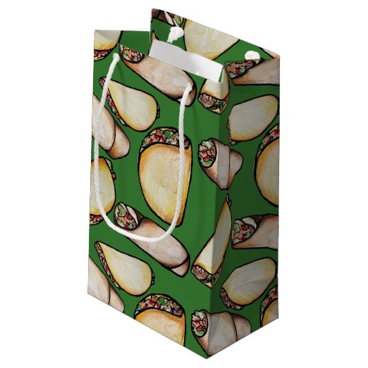 Tacos en Burritos patroon Klein Cadeauzakje (Achterkant Gekanteld)