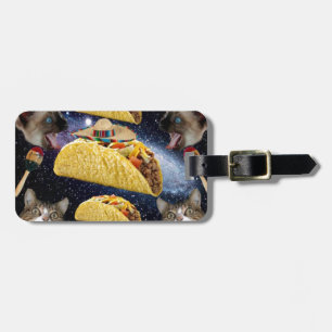 Tacos en katten bagagelabel