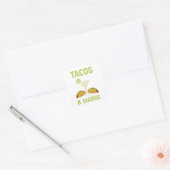 Tacos en merg vierkante sticker (Envelop)
