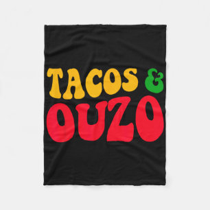 Taco's En Ouzo Retro Grappige Griekse Pasen Cinco Fleece Deken