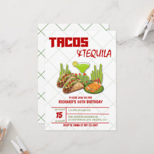 Taco's en Tequila 50ste Mexicaanse Volwassen Verja Kaart