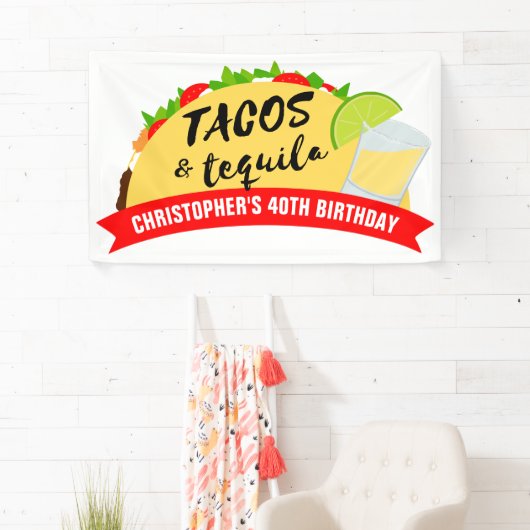 Tacos en Tequila Birthday Party Spandoek (Insitu)