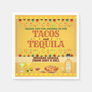 Tacos en Tequila Cinco de Mayo Fiesta Party Servet