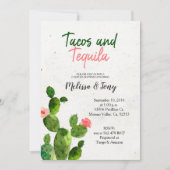 Tacos en Tequila Couples Shower Invitation Kaart (Voorkant)