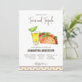 Taco's en tequila feest bruidsuitnodiging kaart (Staand voorkant)