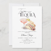 Tacos en Tequila Margarita Uitnodiging voor verjaa (Voorkant)