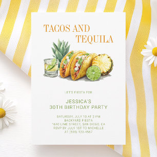 Taco's en Tequila Mexicaans 30ste verjaardagsfeest Kaart