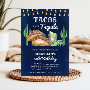 Taco's en Tequila Mexicaans Feest Verjaardag Volwa Kaart