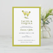 Taco's en Tequila-paren douchen Kaart (Staand voorkant)