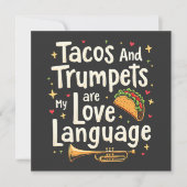 Taco's en trompetten zijn mijn liefdestaal Mexico Save The Date (Voorkant)