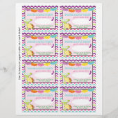 Tacos en tutus diaper treinkaartjes baby shower flyer (Voorkant)