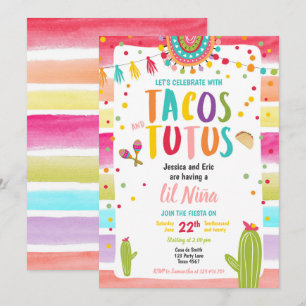 Tacos en Tutus Mexican Fiesta Couples Baby shower Kaart