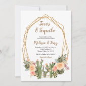 Tacos et Tequila Cactus Couples Douche Invitation (Devant)