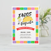 Tacos et Tequila Invitation de fête d'anniversaire (Debout devant)