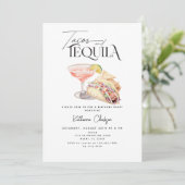 Tacos Et Tequila Margarita Invitation Anniversaire (Debout devant)