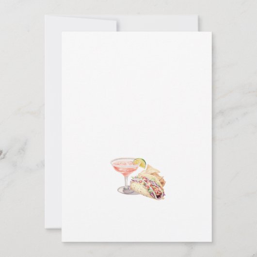 Tacos Et Tequila Margarita Invitation Anniversaire (Dos)
