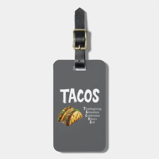 TACOS-gebed Bagagelabel (Voorkant verticaal)