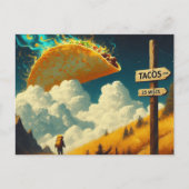 Taco's in 25 Miles Hiker met Giant Taco in de luch Briefkaart (Voorkant)