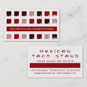 Tacos klantwaardering (mod squares) klantenkaartje (Voorkant / Achterkant)