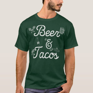 Tacos Lover Funny Tacos en Beer Quote T-shirt