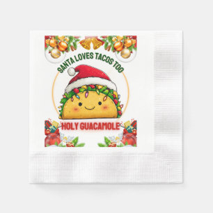 Tacos Mexican Food Christmas Pet Xmas Servet