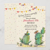 Taco's over een partijuitnodiging kaart (Voorkant / Achterkant)