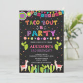 Taco's over een partijuitnodiging kaart (Staand voorkant)