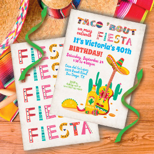 Taco's over uitnodiging van Birthday Fiesta
